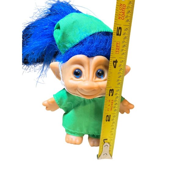 Ace Novelty Troll Retro Blue Hair Doctor Surgeon Mask Green Scrubs Doll - Picture 10 of 11